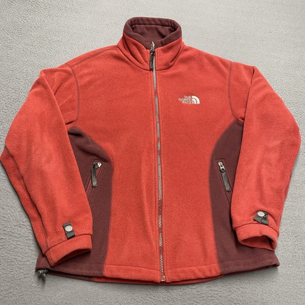 The‎ North Face Jacket Womens Medium Red WMS JAMMER JKT Fleece Full Zip Polartec